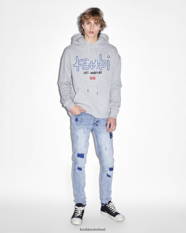 Ksubi mannelijk van winkle la vernielde dromen XT0TV486 kleding blauw