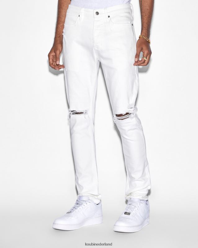 Ksubi mannelijk van winkle lawine vernield XT0TV412 kleding wit