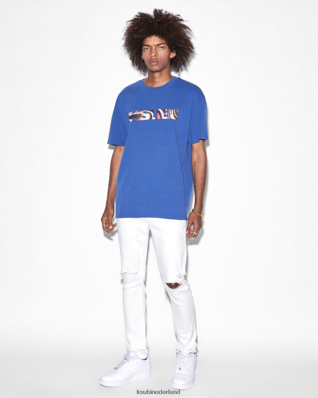 Ksubi mannelijk van winkle lawine vernield XT0TV412 kleding wit