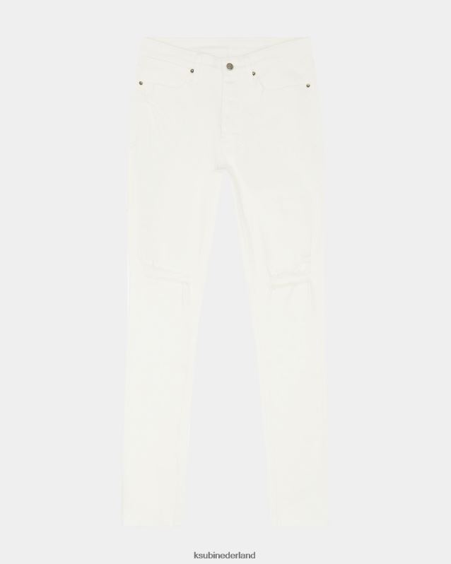 Ksubi mannelijk van winkle lawine vernield XT0TV412 kleding wit