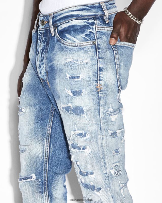 Ksubi mannelijk van winkle tektonik gebeld XT0TV394 kleding blauw
