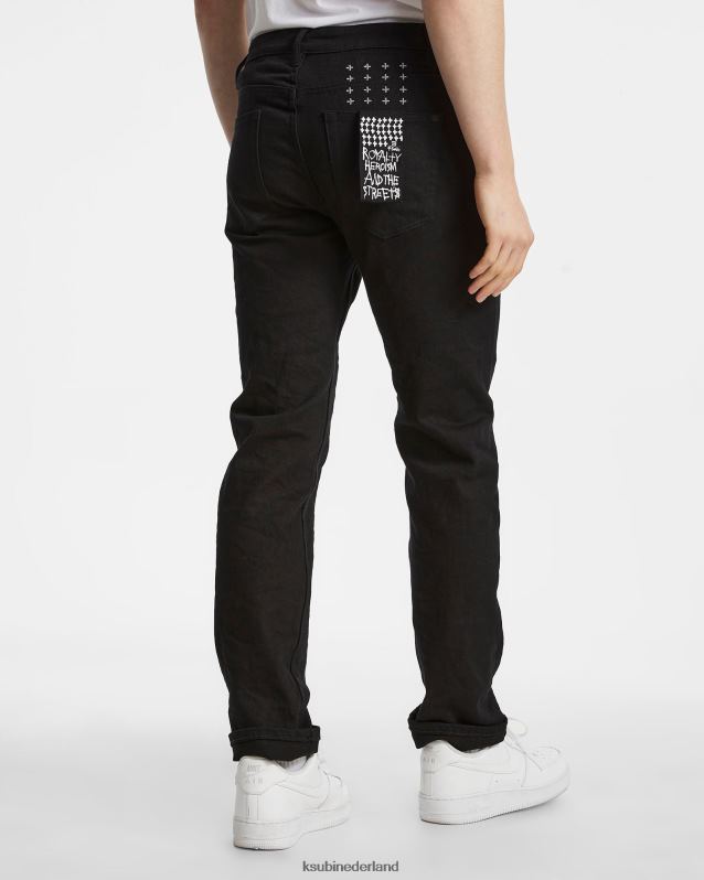 Ksubi mannelijk wazige aas XT0TV362 kleding zwart