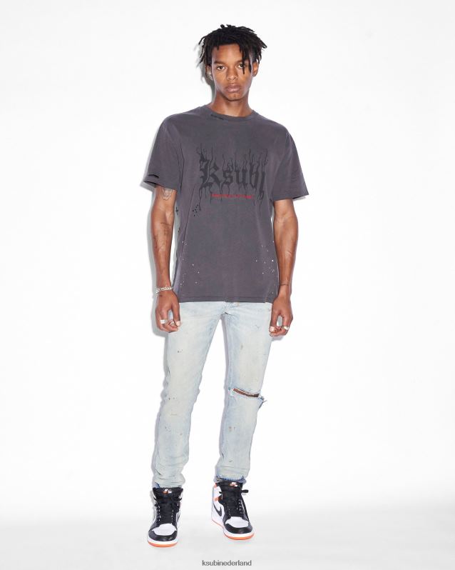 Ksubi mannelijk zo snel mogelijk tyy olievlek XT0TV497 kleding blauw