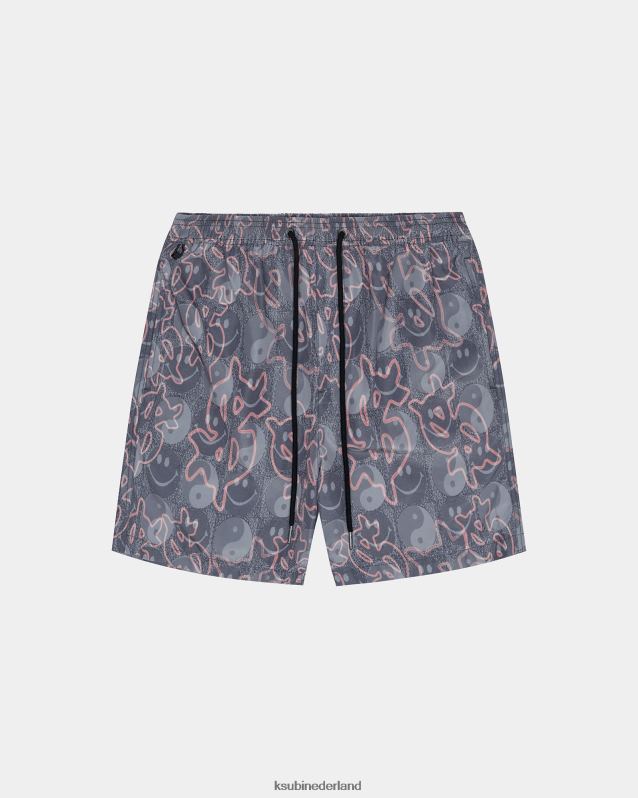 Ksubi mannelijk Yin dollar boardshort XT0TV340 kleding paarse afdruk