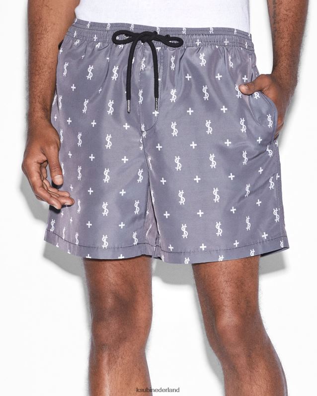 Ksubi mannelijk allstar boardshort XT0TV463 kleding zwart