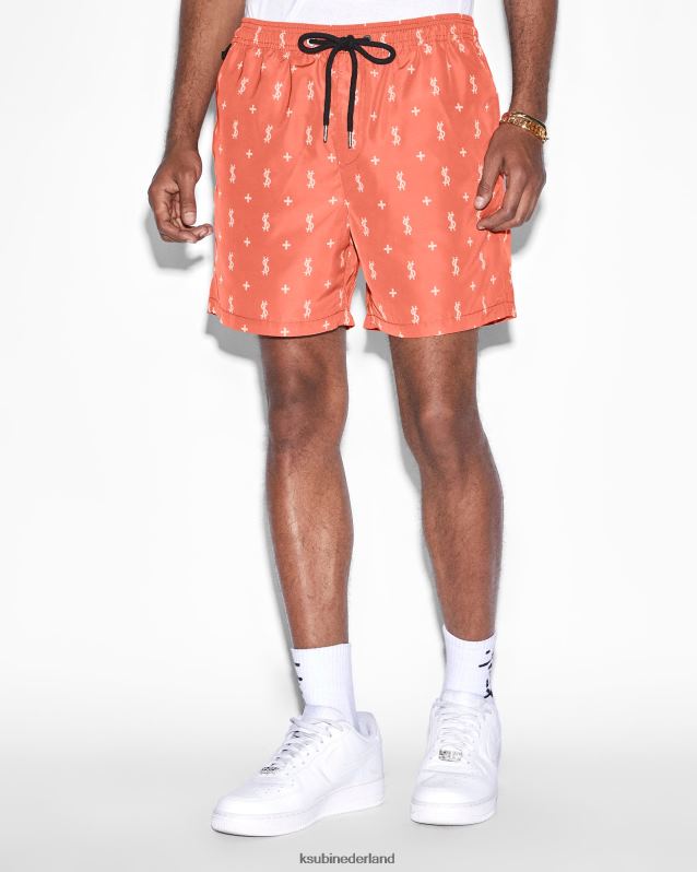 Ksubi mannelijk allstar boardshort zaklamp XT0TV319 kleding oranje