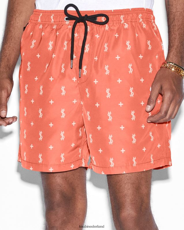 Ksubi mannelijk allstar boardshort zaklamp XT0TV319 kleding oranje