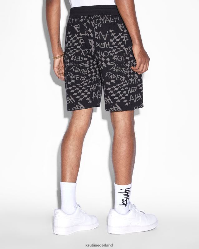 Ksubi mannelijk heldendom kort gebreid XT0TV344 kleding zwart