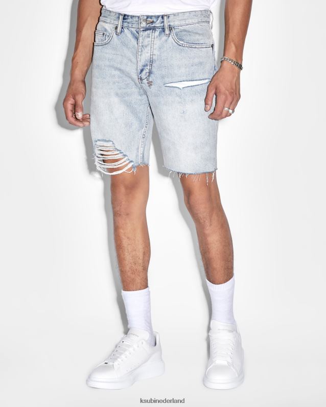 Ksubi mannelijk helikopter korte karma vernield XT0TV400 kleding blauw
