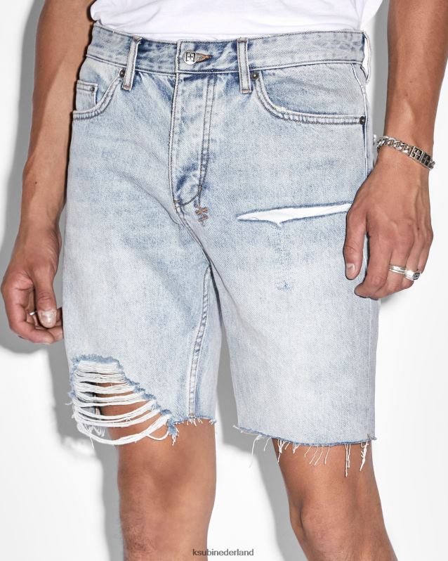 Ksubi mannelijk helikopter korte karma vernield XT0TV400 kleding blauw