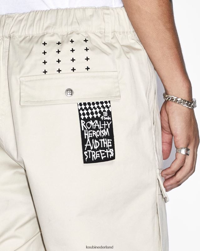 Ksubi mannelijk voortvluchtige lading kort XT0TV427 kleding woestijn bruin