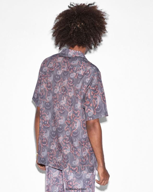 Ksubi mannelijk Yin Dollar Resort SS-shirt XT0TV341 kleding paarse afdruk