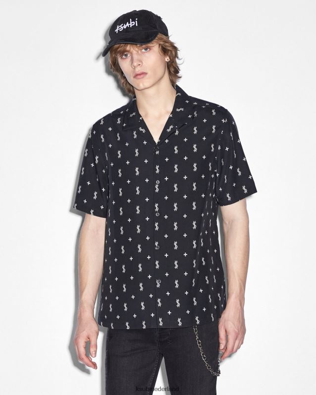 Ksubi mannelijk allstar resort ss-shirt XT0TV338 kleding zwart