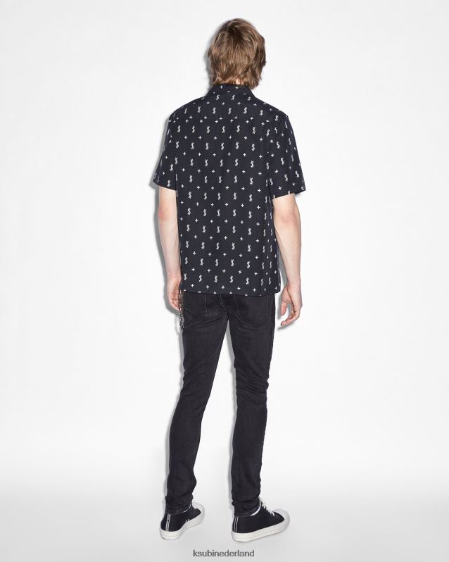 Ksubi mannelijk allstar resort ss-shirt XT0TV338 kleding zwart