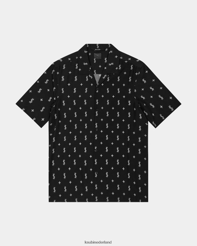 Ksubi mannelijk allstar resort ss-shirt XT0TV338 kleding zwart