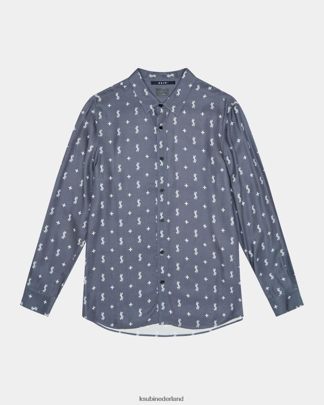 Ksubi mannelijk dollagram downtown ls-shirt XT0TV467 kleding zwart