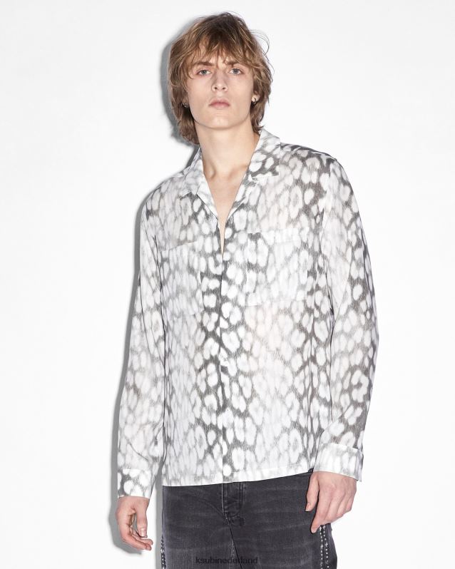Ksubi mannelijk leo portal resort ls-shirt XT0TV318 kleding grijs