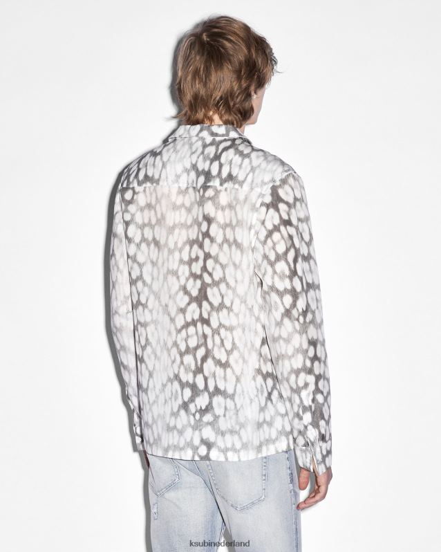 Ksubi mannelijk leo portal resort ls-shirt XT0TV318 kleding grijs
