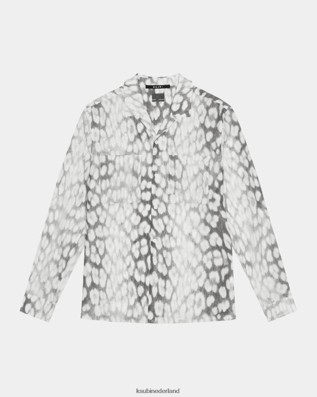 Ksubi mannelijk leo portal resort ls-shirt XT0TV318 kleding grijs