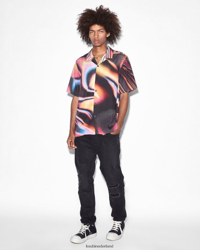 Ksubi mannelijk mind state resort ss-shirt XT0TV415 kleding afdrukken