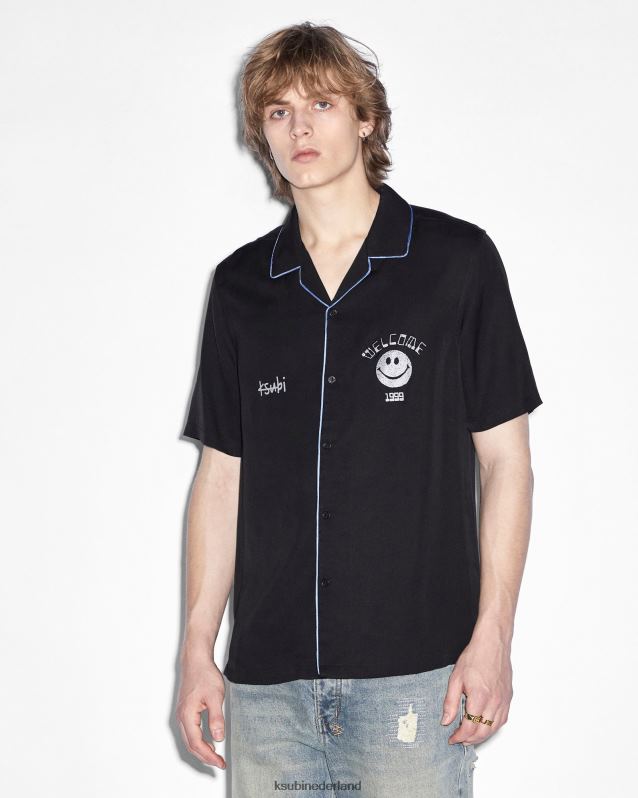 Ksubi mannelijk zine resort ss-shirt XT0TV455 kleding zwart