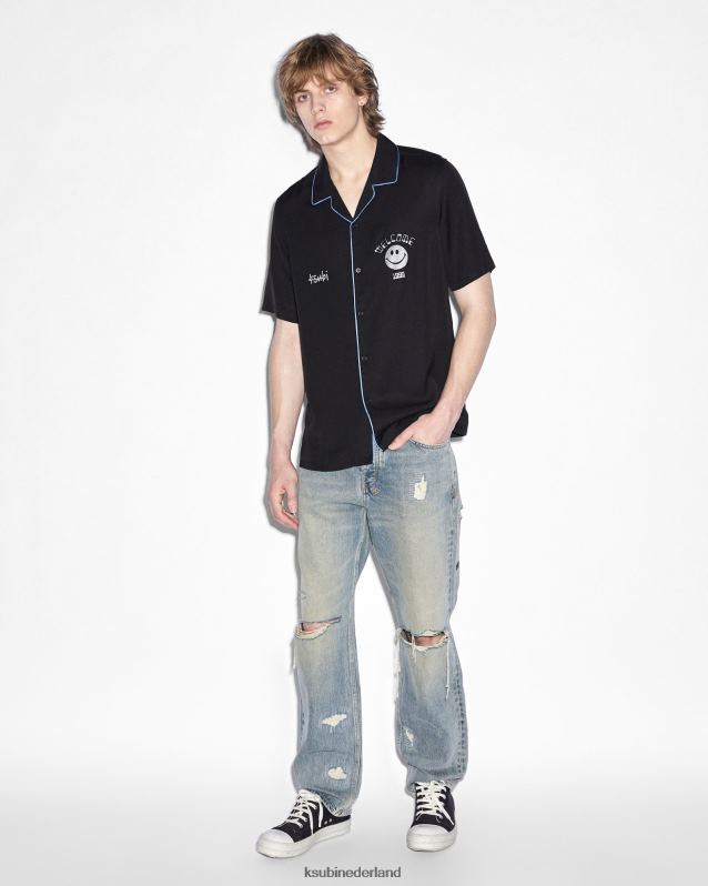 Ksubi mannelijk zine resort ss-shirt XT0TV455 kleding zwart