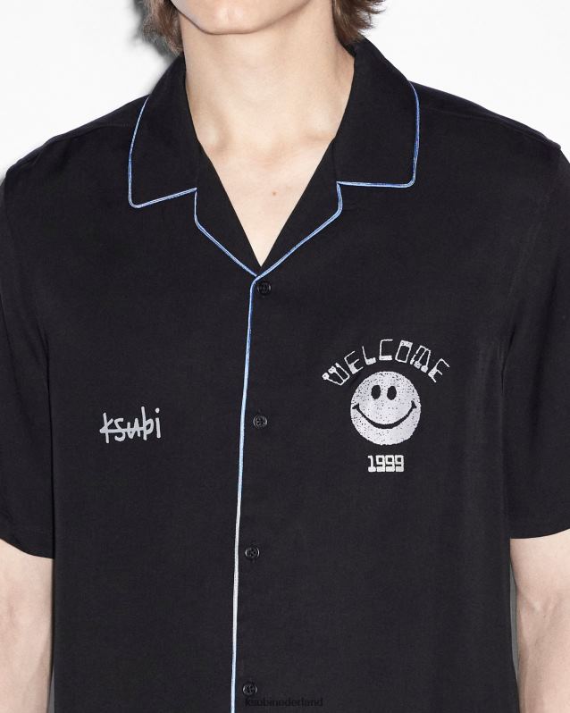 Ksubi mannelijk zine resort ss-shirt XT0TV455 kleding zwart