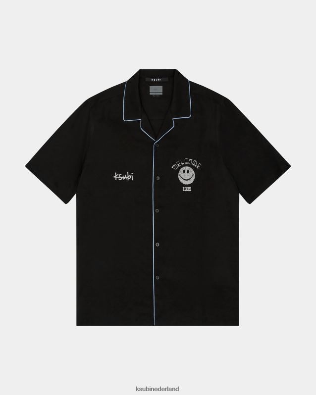 Ksubi mannelijk zine resort ss-shirt XT0TV455 kleding zwart