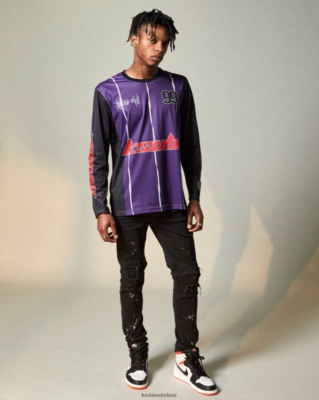 Ksubi mannelijk zo snel mogelijk Tyy Moto Jersey XT0TV404 kleding paars