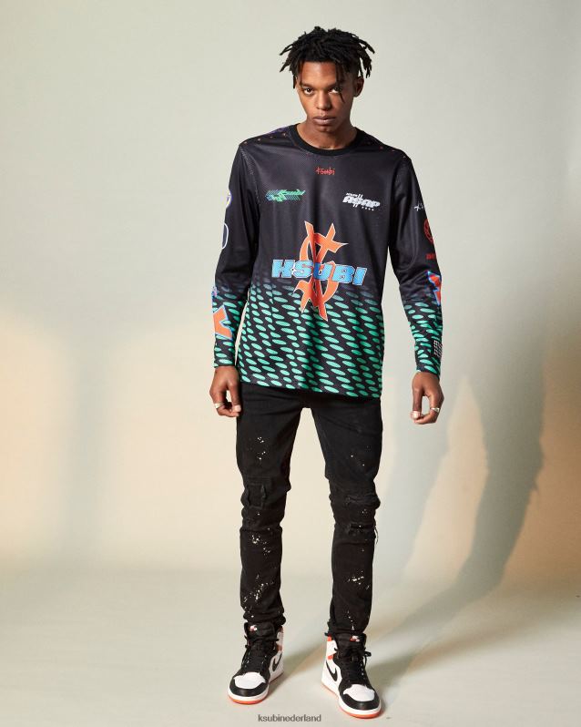 Ksubi mannelijk zo snel mogelijk Tyy Moto Jersey XT0TV488 kleding zwart