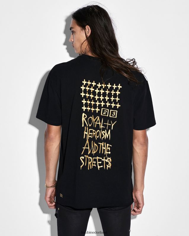 Ksubi mannelijk 23 Biggie RVS T-shirt XT0TV188 kleding pikzwart