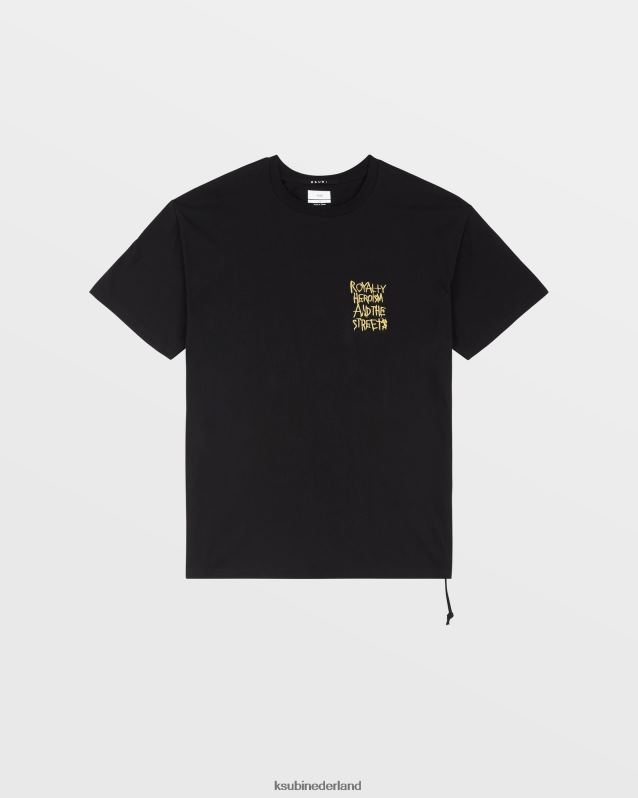 Ksubi mannelijk 23 Biggie RVS T-shirt XT0TV188 kleding pikzwart