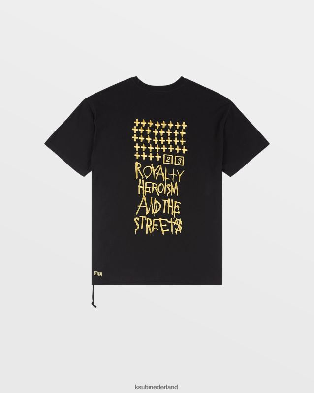 Ksubi mannelijk 23 Biggie RVS T-shirt XT0TV188 kleding pikzwart