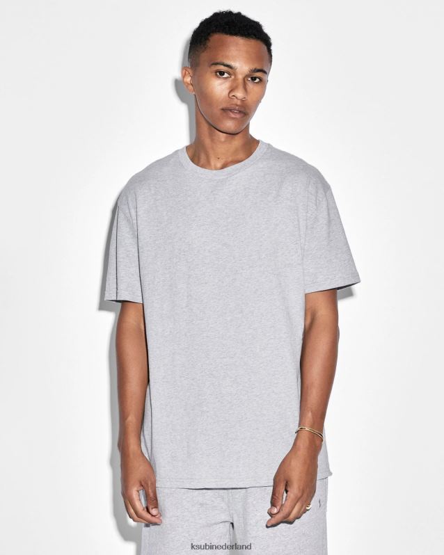 Ksubi mannelijk 4 x 4 Biggie RVS T-shirt XT0TV383 kleding grijs