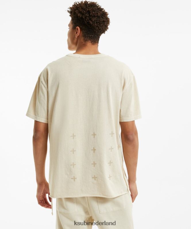 Ksubi mannelijk 4 x 4 Biggie RVS T-shirt XT0TV401 kleding woestijn bruin