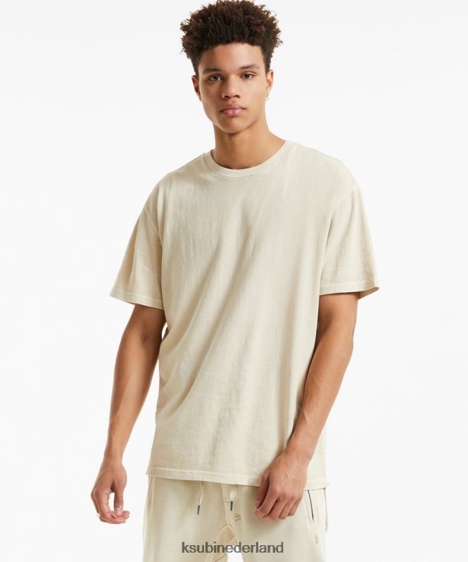 Ksubi mannelijk 4 x 4 Biggie RVS T-shirt XT0TV401 kleding woestijn bruin