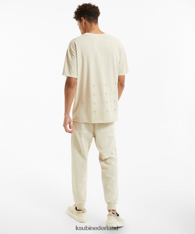 Ksubi mannelijk 4 x 4 Biggie RVS T-shirt XT0TV401 kleding woestijn bruin