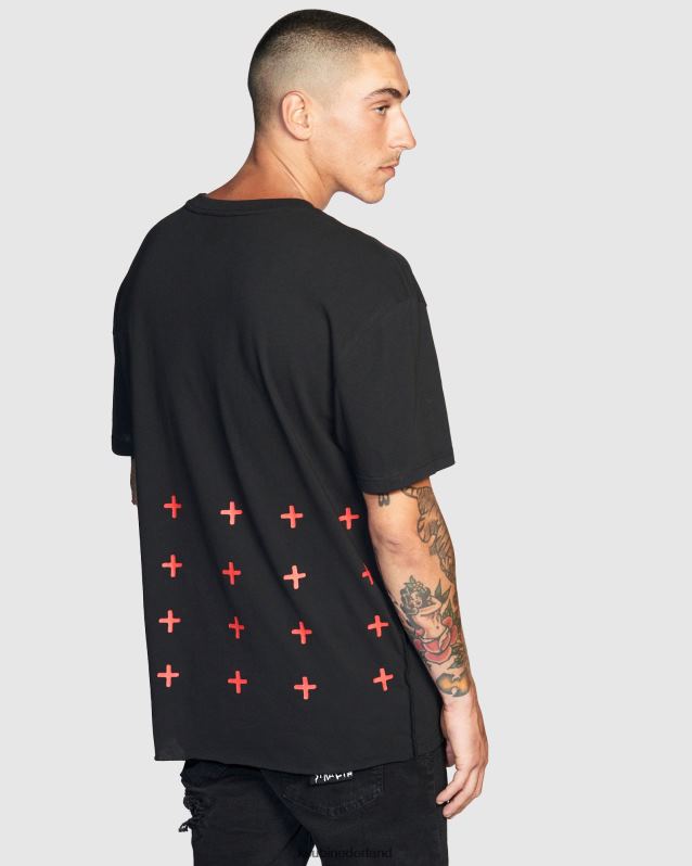 Ksubi mannelijk 4x4 Biggie RVS T-shirt XT0TV372 kleding zwart rood