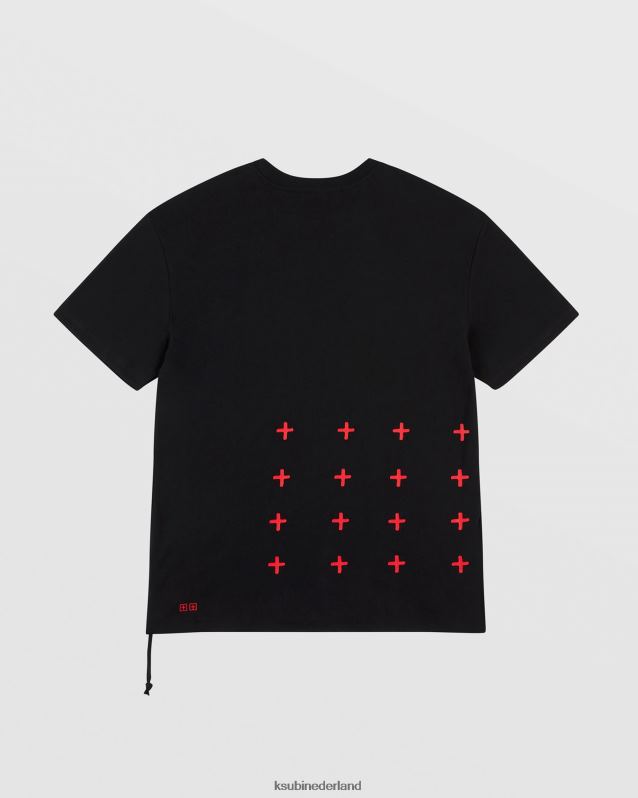 Ksubi mannelijk 4x4 Biggie RVS T-shirt XT0TV372 kleding zwart rood