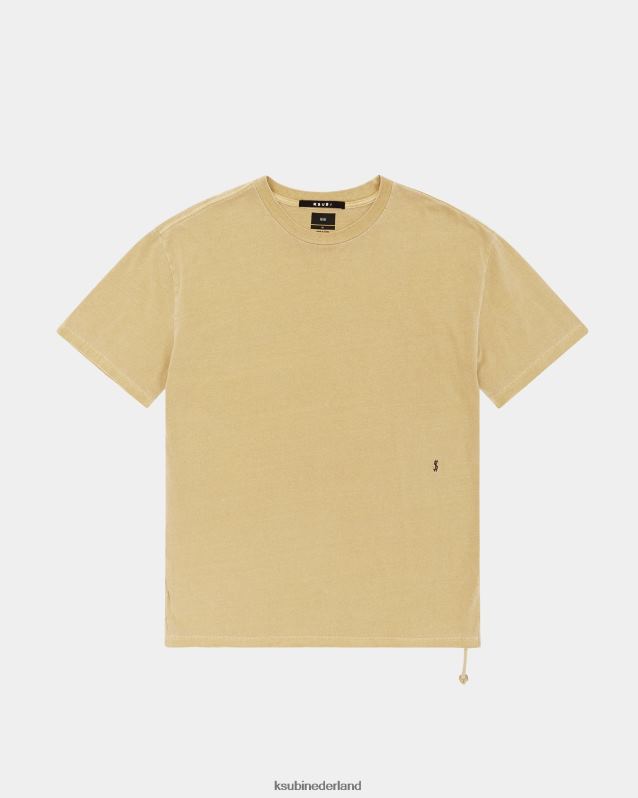 Ksubi mannelijk 4x4 Biggie RVS T-shirt XT0TV508 kleding donker barnsteen