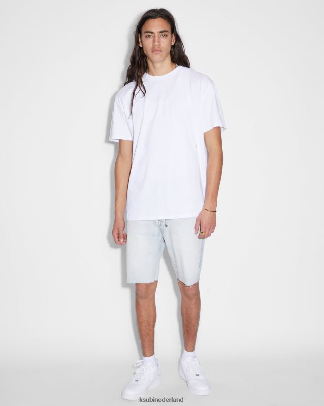 Ksubi mannelijk 4x4 Biggie RVS T-shirt XT0TV509 kleding wit rood