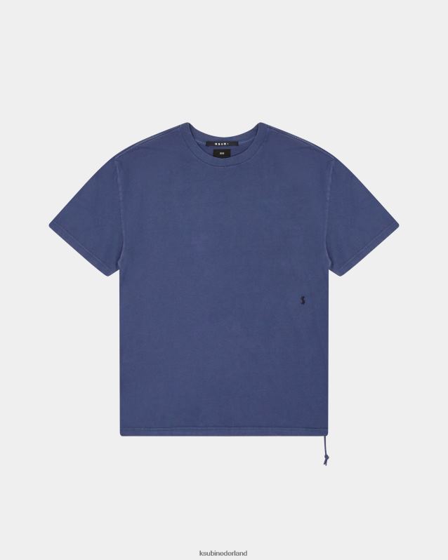 Ksubi mannelijk 4x4 Biggie RVS T-shirt diep XT0TV391 kleding Diepblauw
