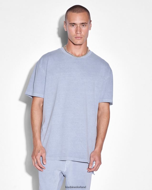 Ksubi mannelijk 4x4 Biggie SS T-shirt Storm XT0TV423 kleding blauw