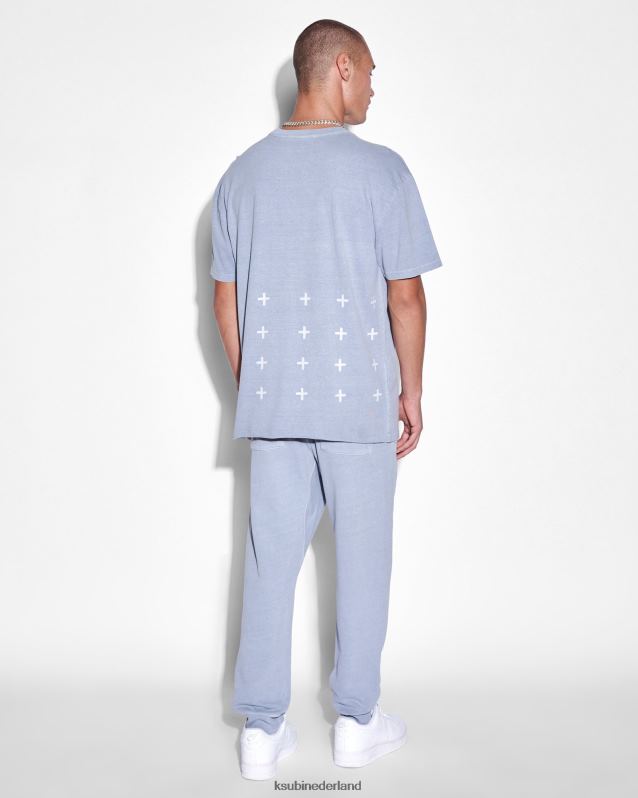 Ksubi mannelijk 4x4 Biggie SS T-shirt Storm XT0TV423 kleding blauw