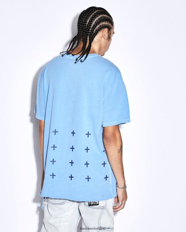Ksubi mannelijk 4x4 biggie ss tee-meer XT0TV436 kleding blauw