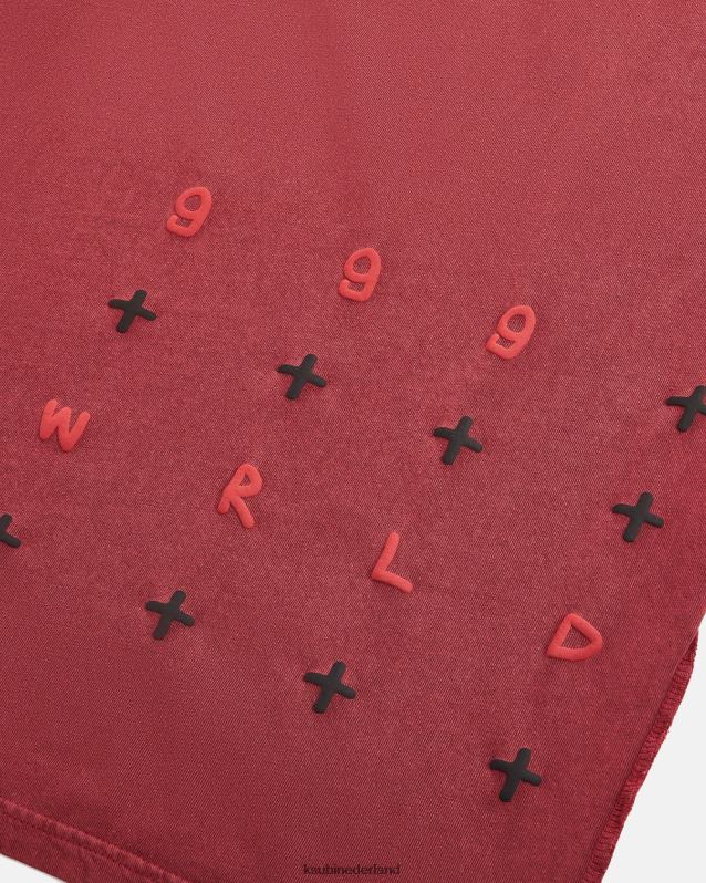 Ksubi mannelijk 999 schedel kash ss tee bloed XT0TV192 kleding rood