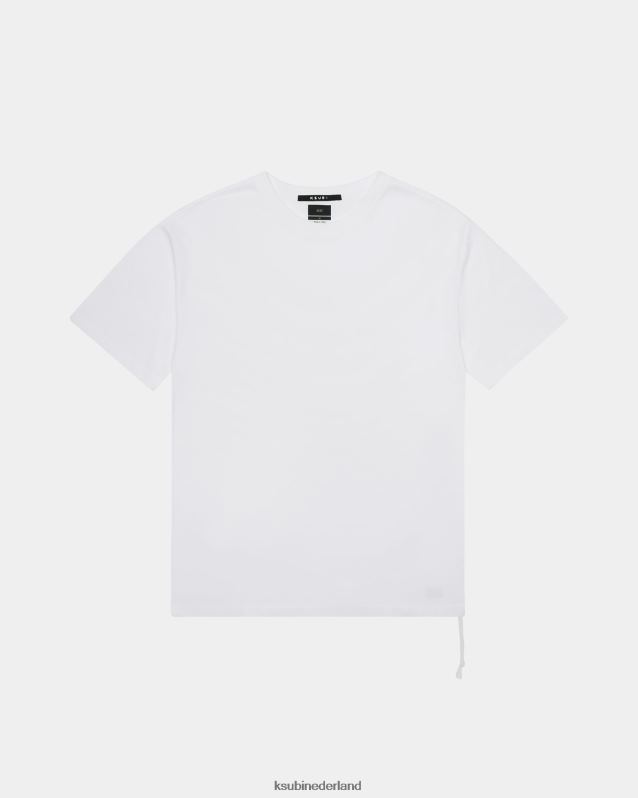 Ksubi mannelijk Biggie SS T-shirt versleten XT0TV390 kleding wit
