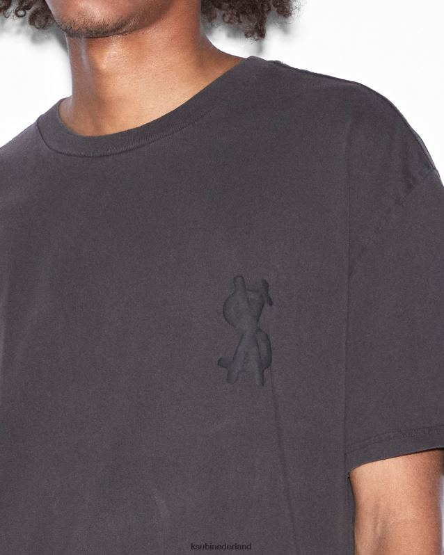Ksubi mannelijk Dolla Biggie SS T-shirt XT0TV414 kleding vervaagd zwart
