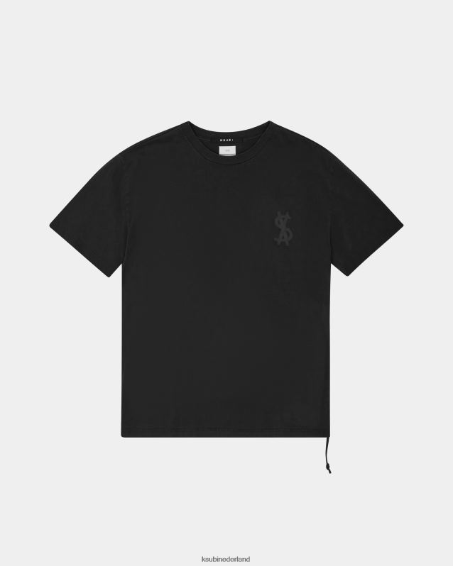Ksubi mannelijk Dolla Biggie SS T-shirt XT0TV414 kleding vervaagd zwart