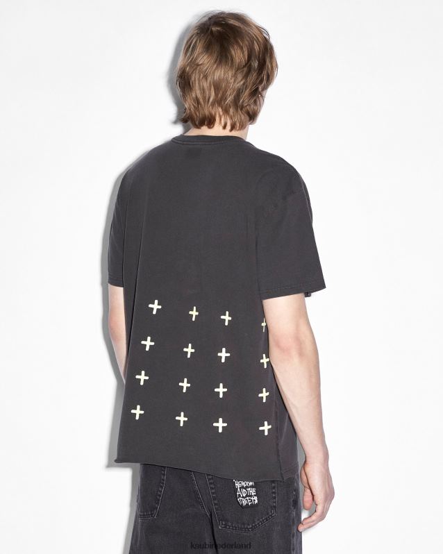 Ksubi mannelijk Flight Biggie SS-T-shirt XT0TV323 kleding vervaagd zwart
